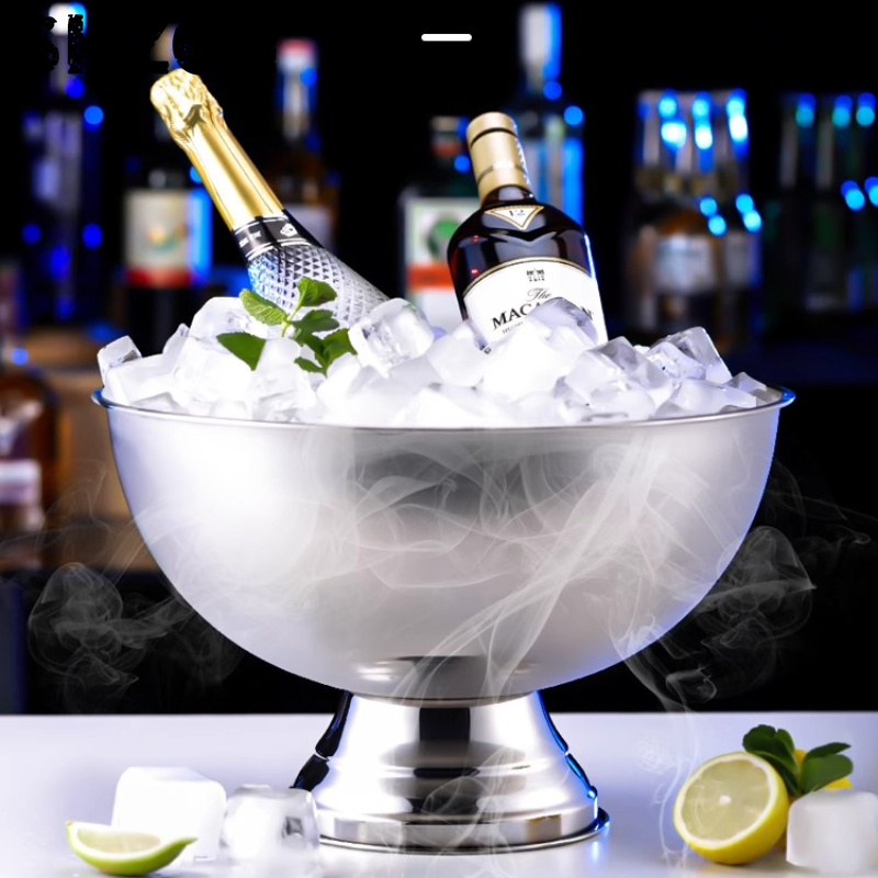 Wine Beer Cooler - Paslanmaz Çelik Şampanya Buz Kovası Profesyonel