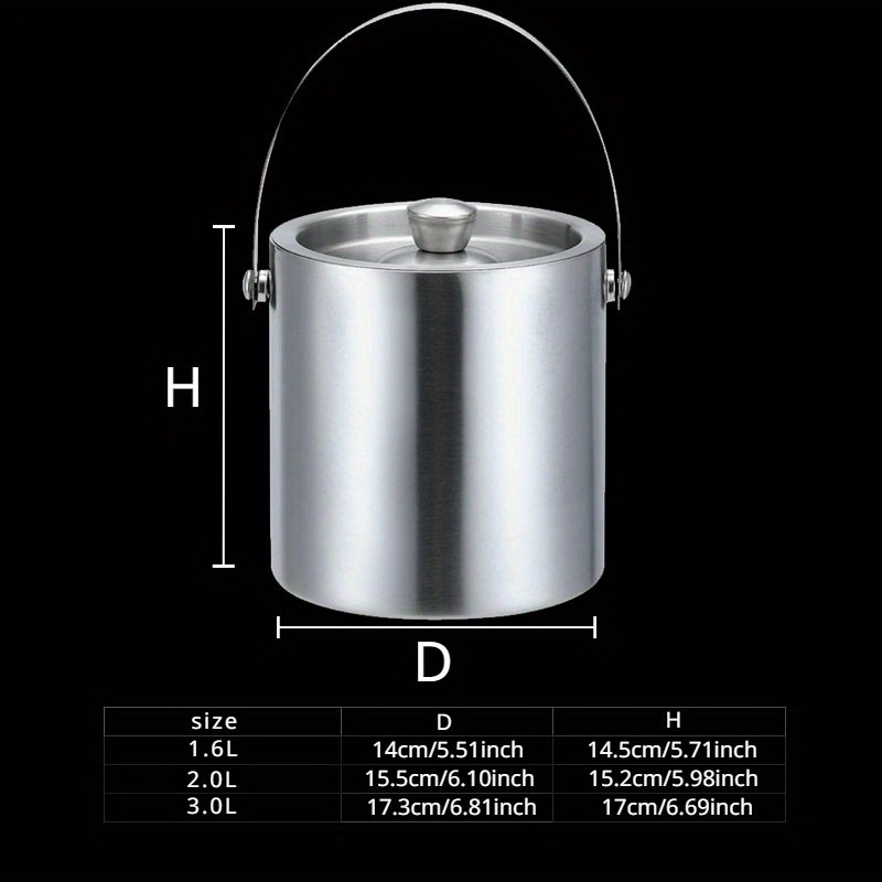 1.6L/2L/3L paslanmaz çelik yal - Wine Beer Cooler incelemesi ve fiyatı