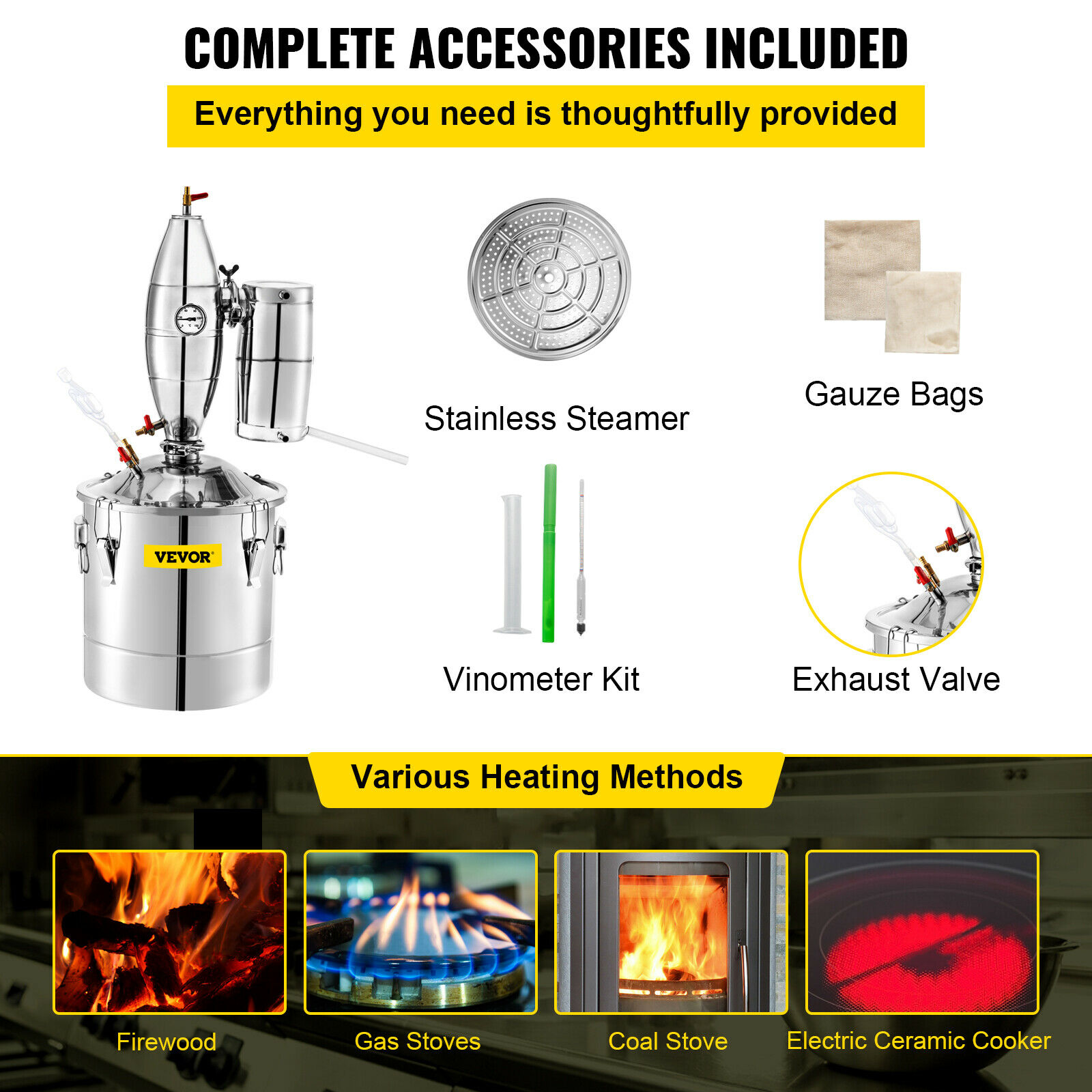 SucceBuy 20L-70L Alkol Damıtma - Wine To Beer Alcohol incelemesi ve fiyatı